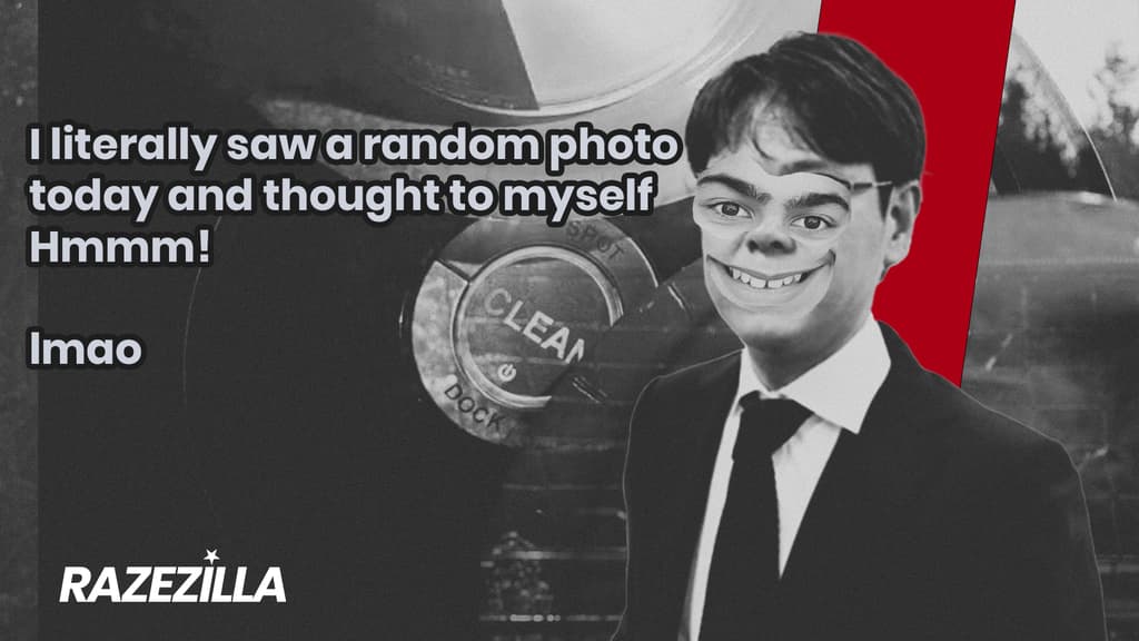 a Razezilla in a suit and tie